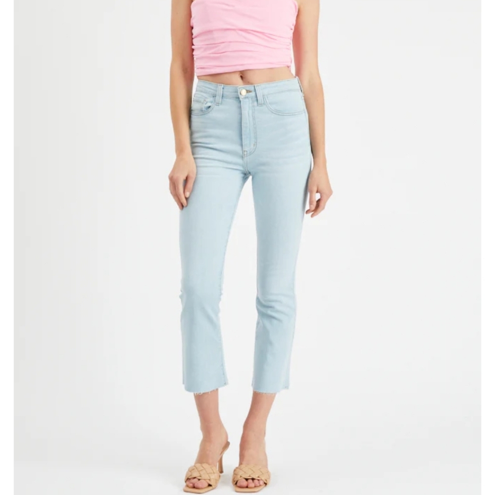 Etienne Marcel Crop Flare Jean In Javel Sz 25